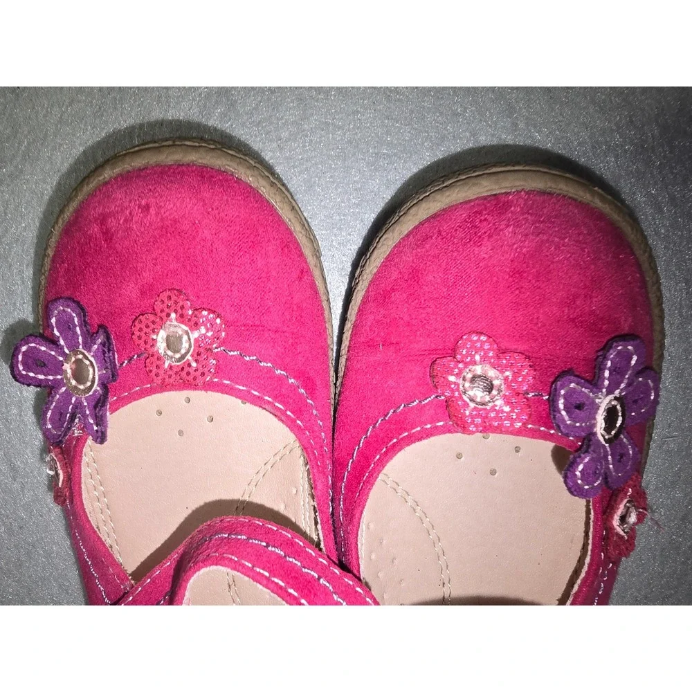 Okie Dokie OD BANDET Pink Floral Mary Jane Flats Kids Size 10M